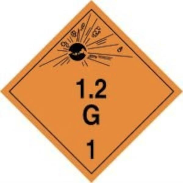 Accuform TDG PLACARD HAZARD CLASS 1 TCP125MG100 TCP125MG100 - main